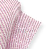 LIMITED EDITION PINK CANDY STRIPES CHUNKY GLITTER FABRIC