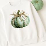 CUSTOM DTF TRANSFER | SPARKLY PUMPKINS- SAGE GREEN