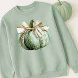 CUSTOM DTF TRANSFER | SPARKLY PUMPKINS- SAGE GREEN