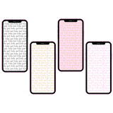 Lucky Girl Phone Wallpaper- Set of 4