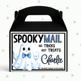 SPOOKY MAIL BLUE GHOST TREAT BOX LABELS- UV DECAL