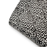 Monochrome Leopard Premium Faux Leather Fabric