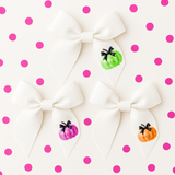 DTF MINI BOW TRANSFERS- SHINY PUMPKINS