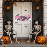 PINK GHOSTS HAPPY HALLOWEEN BANNER | UV PRINTED PVC | 77CM X 25CM