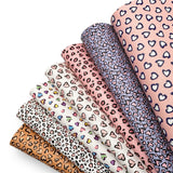 Perfect Leopard Hearts Premium Faux Leather Fabric Collection