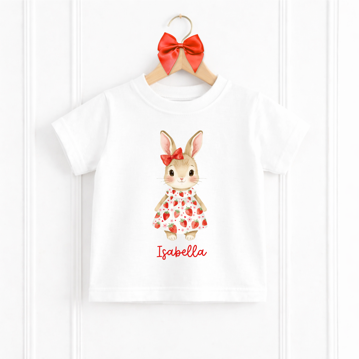 DTF TRANSFER - STRAWBERRY BUNNY- CUSTOM DTF - Eliza Henri