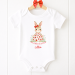 DTF TRANSFER - STRAWBERRY BUNNY- MY FIRST EASTER - Eliza Henri