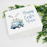 Easter Bunny Boy Stick on Vinyl Decals- Optional name