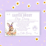 EASTER BUNNY LILAC LANDSCAPE CERTIFICATE- PREMIUM CARD