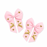 DTF MINI BOW TRANSFERS- GOLDEN BUNNIES STORYBOOK SET