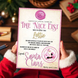 NICE LIST CERTIFICATES - PINK EDITION 2025- A4 PREMIUM CARD