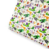 Dino’ween Premium Faux Leather Fabric