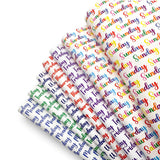 Days of the Week Multi Colour Premium Faux Leather Fabric Sheets