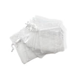 WHITE ORGANZA BAG- 7.5cm x 10cm