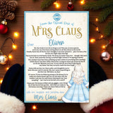 LETTER FROM MRS CLAUS - 2025 STANDARD EDITION- A4 PREMIUM CARD