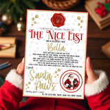 SANTA PAWS 🐾 - NICE PUP LIST- 2025 STANDARD EDITION- A4 PREMIUM CARD