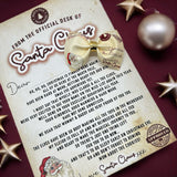 From Santas Desk Official Santa Letter Faux Leather DIY Hair Bow Loops