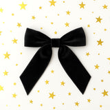 BLACK VELVET BOWS- 4.5''