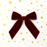 WINE VELVET BOWS- 4.5''