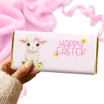 HAPPY EASTER- PINK LAMB- CHOCOLATE WRAPPERS - Eliza Henri