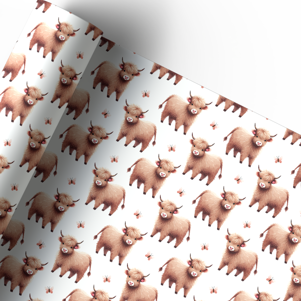 CUTE FLUFFY COW | PREMIUM LEATHERETTE FABRIC - Eliza Henri