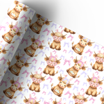 FLUFFY EASTER COWS & BOWS | PREMIUM LEATHERETTE FABRIC - Eliza Henri