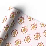 COQUETTE RIBBON BOWS GINGERBREAD STRIPE | PREMIUM LEATHERETTE FABRIC