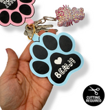 DIY PET PAW | LEATHERETTE KEYRING CUT-OUTS