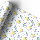 CUTE VIOLET FLORAL CHICKS | PREMIUM LEATHERETTE FABRIC