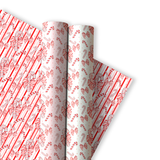 CANDY CANE BOWS | PREMIUM LEATHERETTE FABRIC