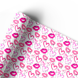 MONO SPLATTER LIPS & HEARTS| PREMIUM LEATHERETTE FABRIC