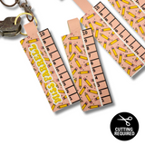 DIY PENCIL TEACHER RULER | LEATHERETTE KEYRING CUT-OUTS