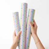 PASTEL PICNIC GINGHAM | PREMIUM LEATHERETTE FABRIC