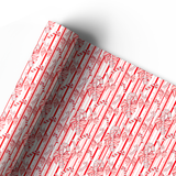 CANDY CANE BOWS | PREMIUM LEATHERETTE FABRIC