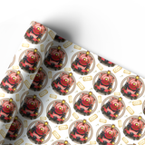 RED NORTH POLE EXPRESS TRAIN | PREMIUM LEATHERETTE FABRIC