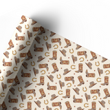 WILD WESTERN COWBOYS | PREMIUM LEATHERETTE FABRIC