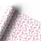 PRETTY PINK DOLPHINS | PREMIUM LEATHERETTE FABRIC