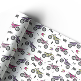 GIRLY DIRT BIKES | PREMIUM LEATHERETTE FABRIC