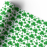 GLITTERY SHAMROCKS | PREMIUM LEATHERETTE FABRIC