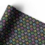 DOODLE RAINBOW PAWS | PREMIUM LEATHERETTE FABRIC