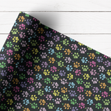 DOODLE RAINBOW PAWS | PREMIUM LEATHERETTE FABRIC