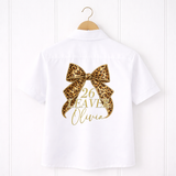 CUSTOM DTF TRANSFER- PRETTY LEOPARD BOW- SCHOOL LEAVER 26 - Eliza Henri