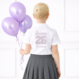 CUSTOM DTF TRANSFER- DIAMONTE EFFECT - SCHOOL LEAVERS 2026- LILAC