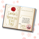OFFICIAL NICE LIST BOOK- RED- MAGNETIC BOX TOPPER