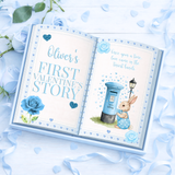 VALENTINES- FIRST VALENTINE'S STORY- LOVE BUNNY BLUE- 3D STORYBOOK MAGNETIC BOX TOPPER