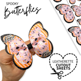 HEY BOO BLACK BUTTERFLIES | DIY CUT OUT FAUX LEATHER FABRIC SHEETS