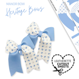 MANOR HERITAGE BOWS - DIY CUTOUT FAUX LEATHER HAIR BOW LOOPS