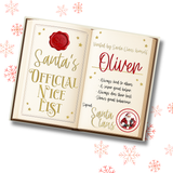 OFFICIAL NICE LIST BOOK- RED- MAGNETIC BOX TOPPER