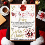 SANTA CLAWS 🐾 - NICE LIST CAT- 2025 STANDARD EDITION- A4 PREMIUM CARD