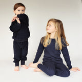 OXFORD BLUE RIBBED LOUNGE SETS- UNISEX PYJAMAS